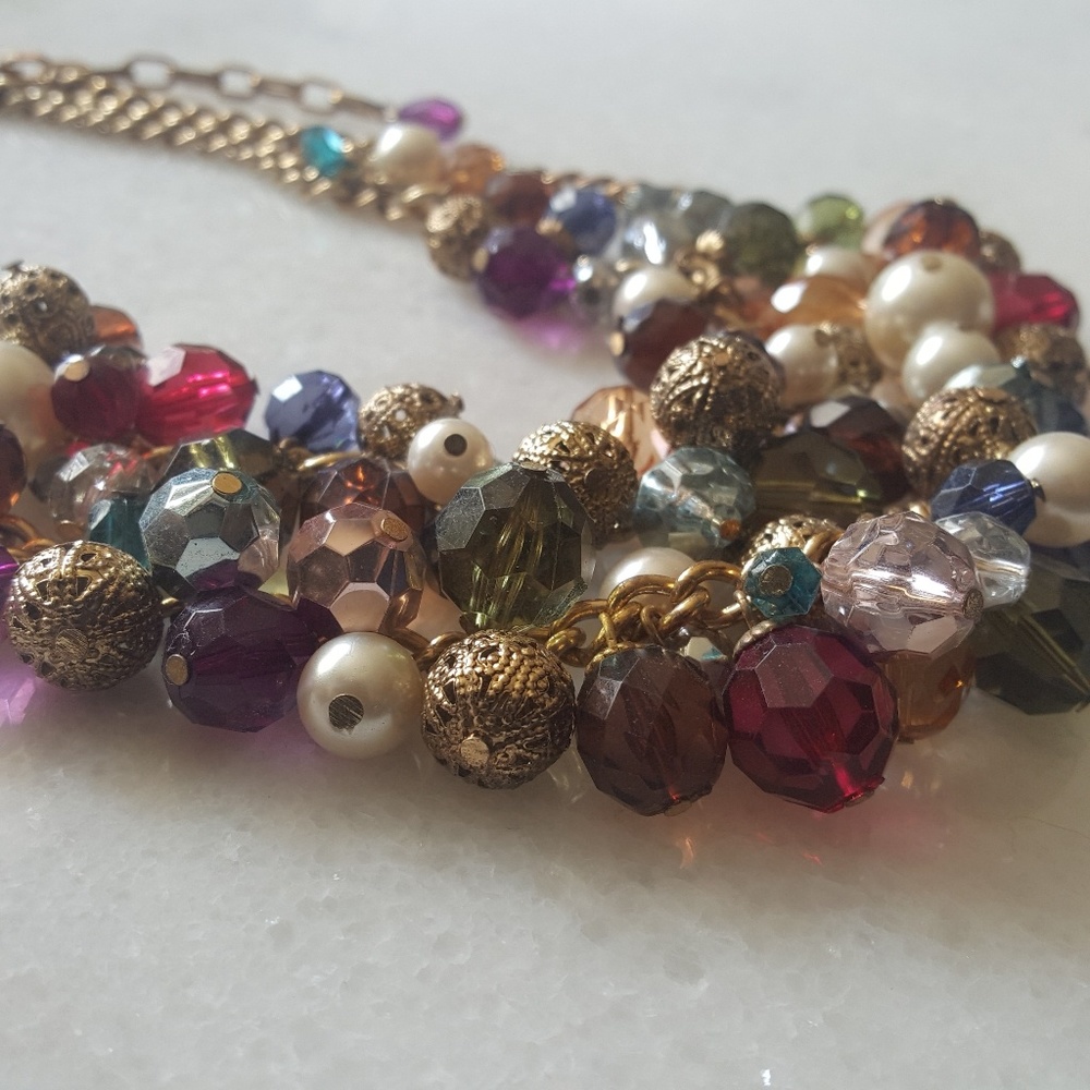 Double Layer Beaded Necklace - image 4